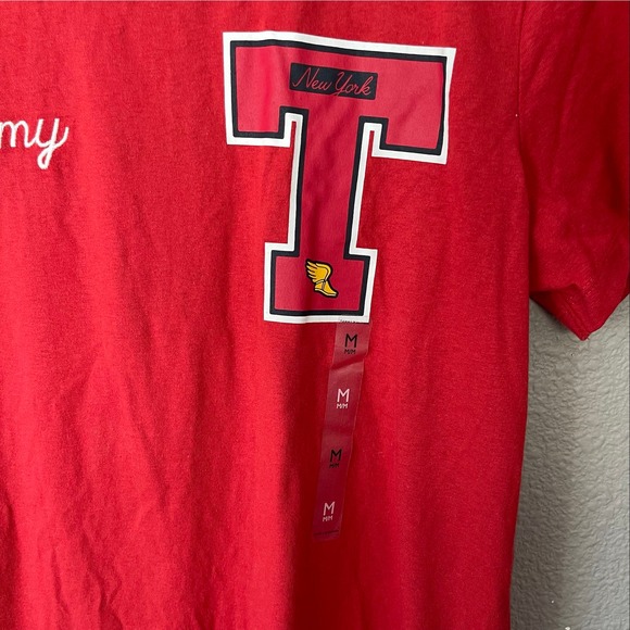 Tommy Jeans Red Embroidered Varsity Short Sleeve Crew New Neck T-Shirt Medium - Picture 3 of 10